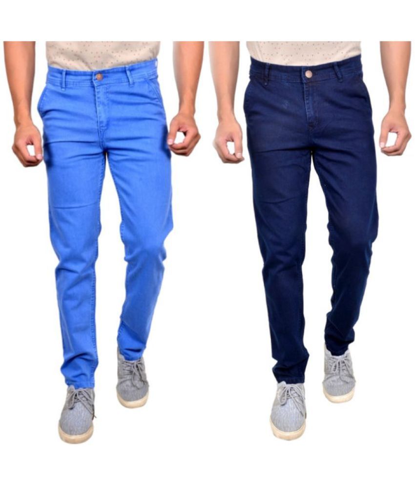     			MOUDLIN - Blue Denim Slim Fit Men's Jeans ( Pack of 2 )