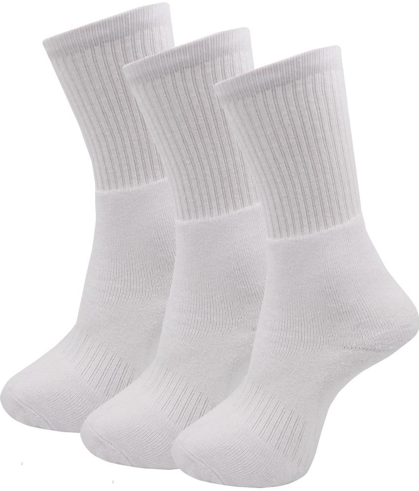     			RC. ROYAL CLASS - Cotton Men's Solid White Mid Length Socks ( Pack of 3 )