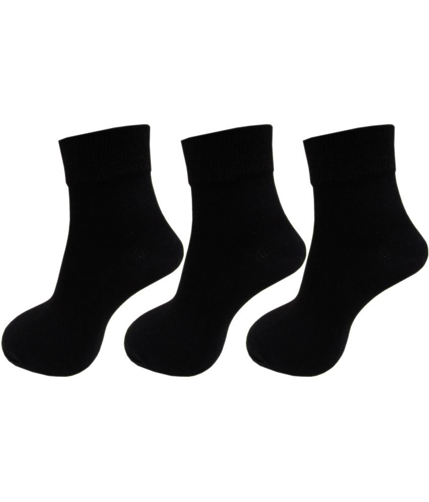     			RC. ROYAL CLASS - Cotton Men's Solid Black Ankle Length Socks ( Pack of 3 )