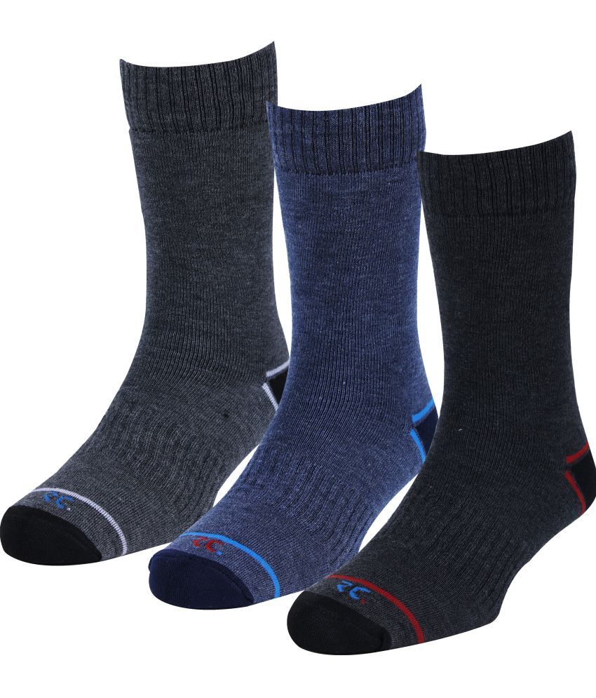     			RC. ROYAL CLASS - Woollen Men's Striped Multicolor Mid Length Socks ( Pack of 3 )