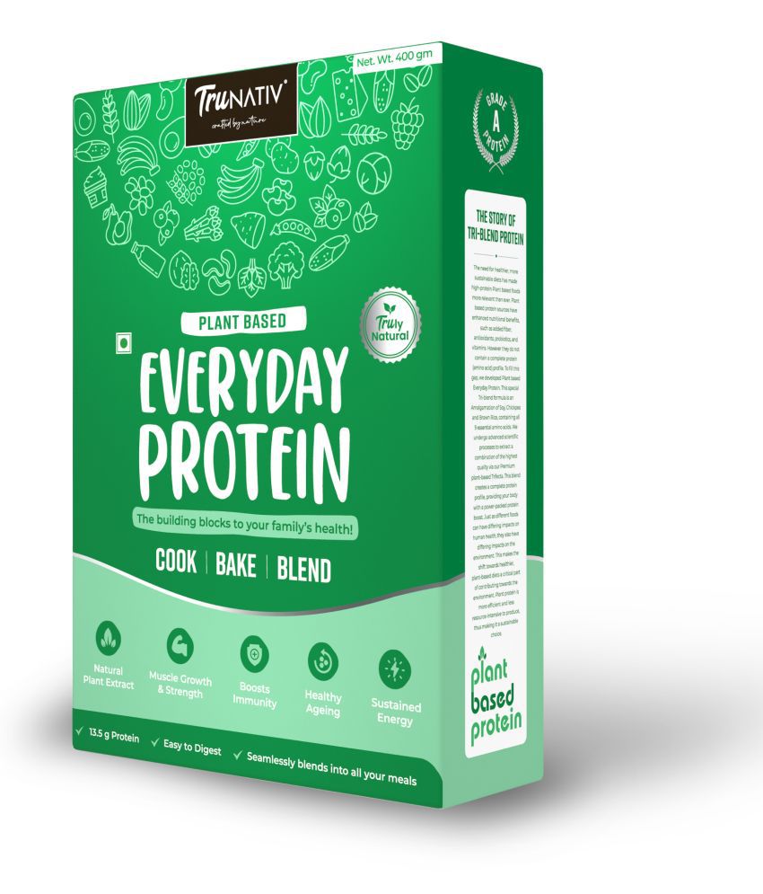     			TRU NATIV Everyday Plant Protein Nutrition Drink Powder 400 gm Unflavoured