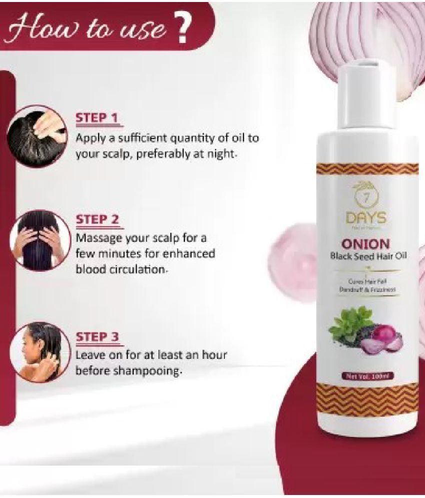     			7 days - Anti Hair Fall Onion Oil 100 ml ( Pack of 1 )