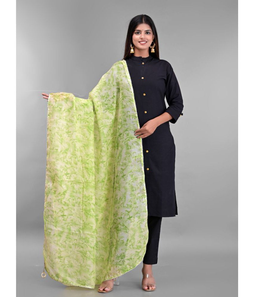     			Anjaneya Creations - Green Cotton Women's Dupatta - ( Pack of 1 )