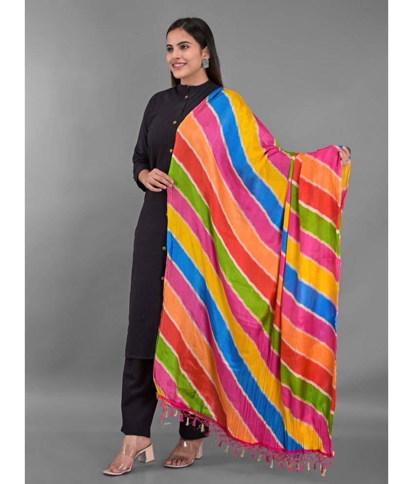     			Anjaneya Creations - Multicoloured Silk Women's Dupatta - ( Pack of 1 )