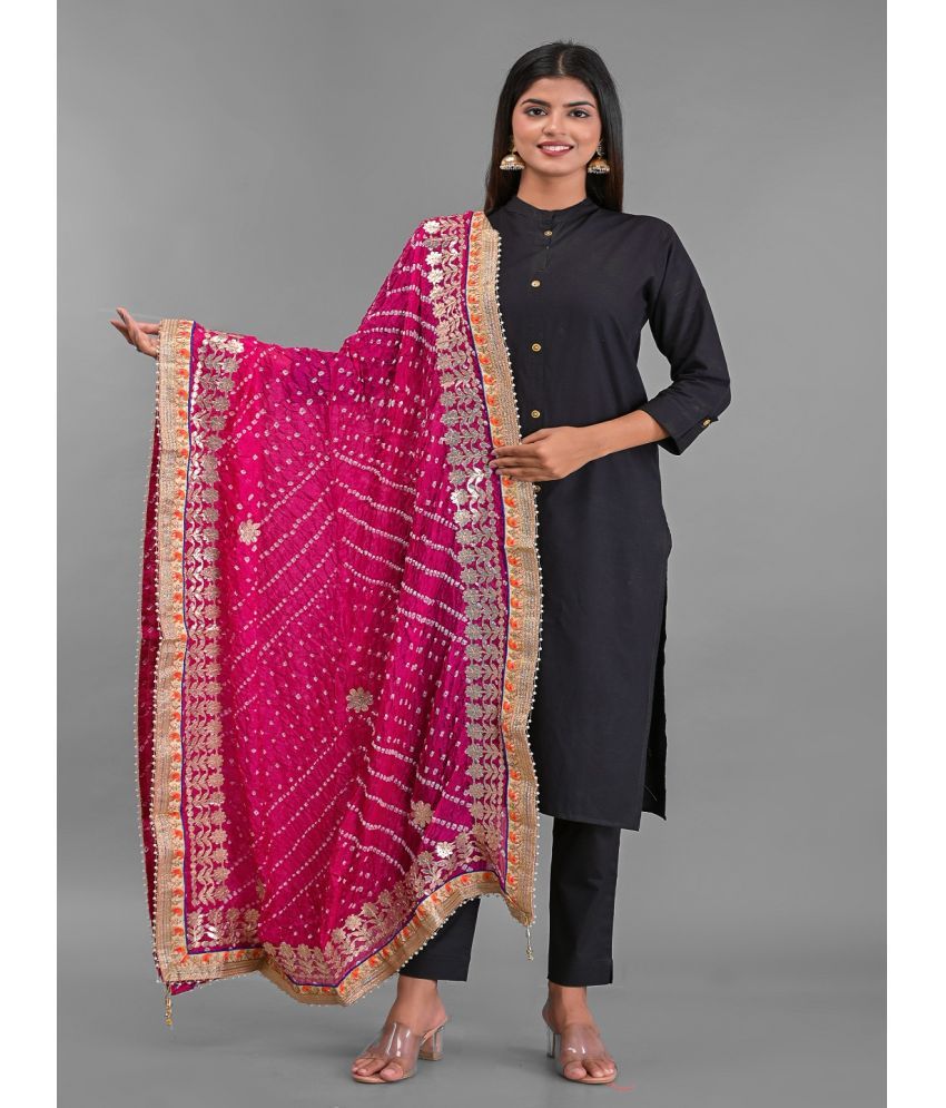     			Apratim - Pink Silk Women's Dupatta - ( Pack of 1 )