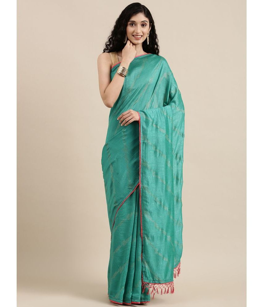     			RekhaManiyar - Green Silk Saree With Blouse Piece ( Pack of 1 )