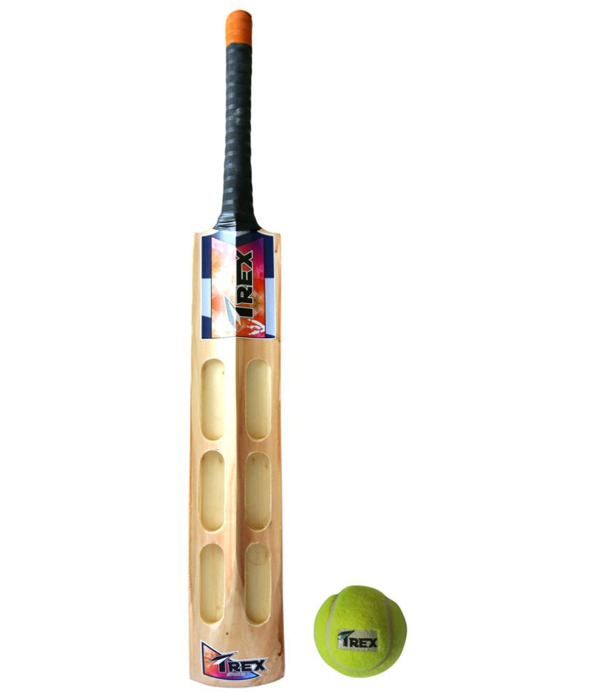     			Trex Bolt 1000 Designer Scoop Poplar Willow Cricket Bat With Free Tennis Ball Cricket Kit