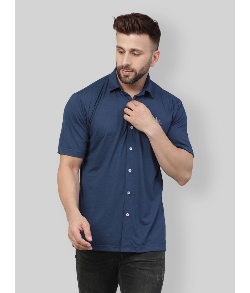     			YHA - Blue Polyester Regular Fit Men's Casual Shirt ( Pack of 1 )
