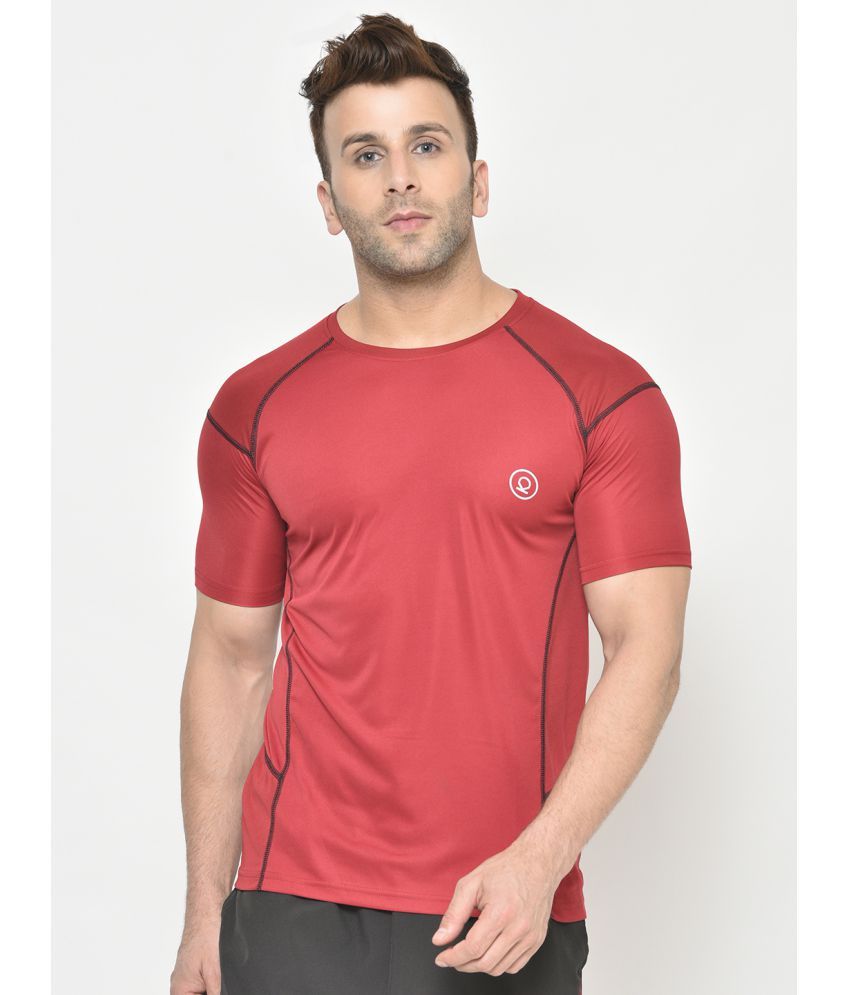     			Chkokko - Maroon Polyester Regular Fit Men's Sports T-Shirt ( Pack of 1 )