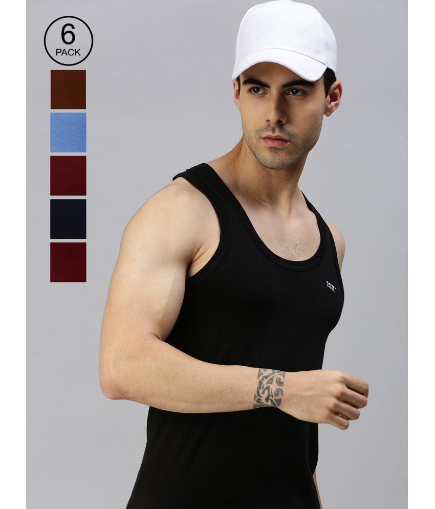 Lux Cozi - Multi Cotton Blend Men's Vest ( Pack of 6 )