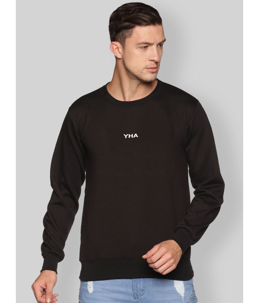     			YHA - Black Fleece Regular Fit Men's Sweatshirt ( Pack of 1 )