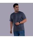 Xmex Pack of 1 Polyester Regular Fit Men's T-Shirt ( Dark Grey )