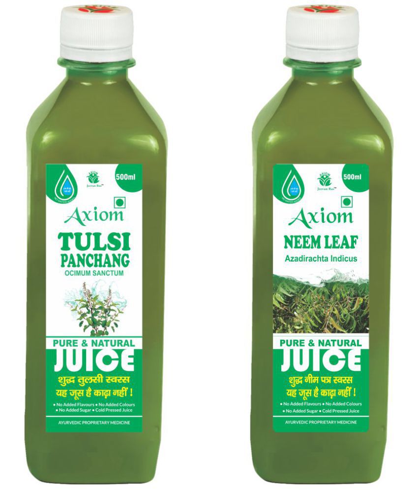     			Axiom Tulsi Panchang 500ml + Neem leaf 500ml, Ayurvedic Juice Combo Pack