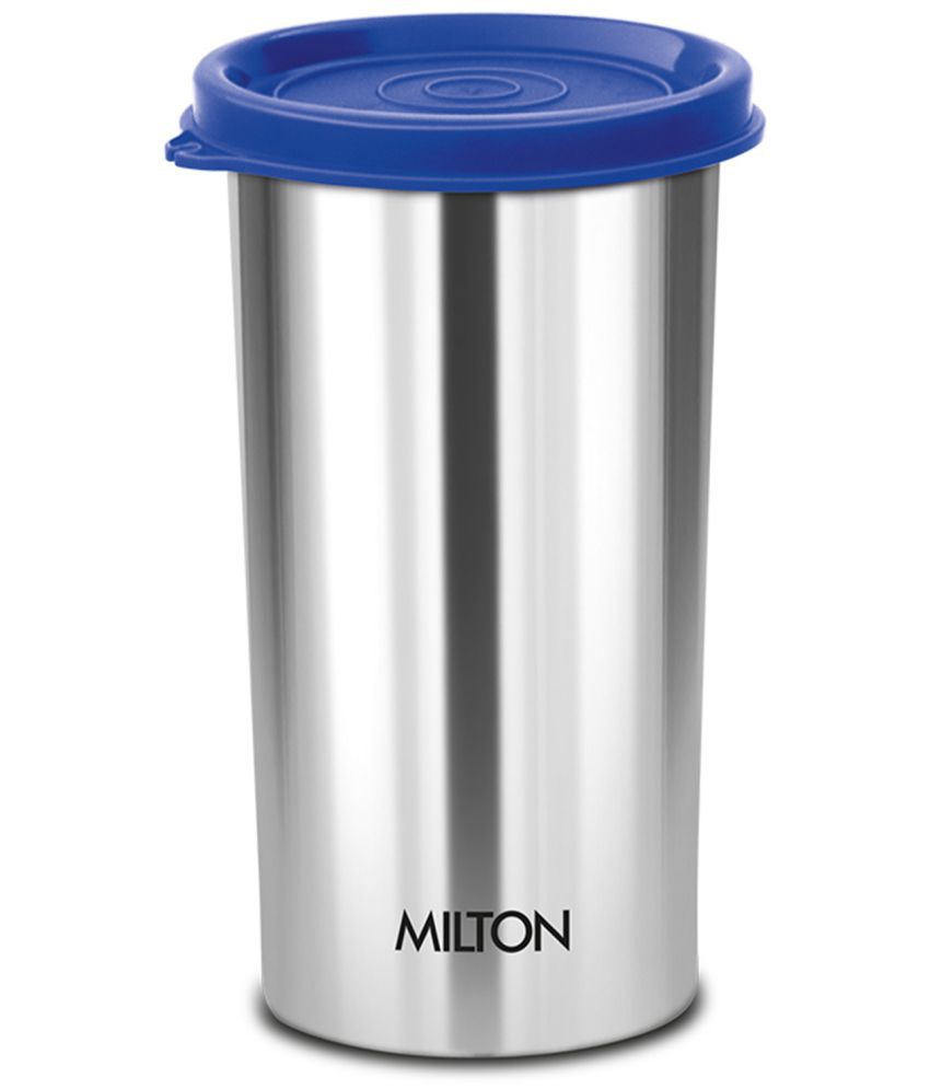     			Milton Stainless Steel Tumbler with Lid, 415 ml, 1 Piece, Assorted (Lid Color May Vary) | Office | Gym | Yoga | Home | Kitchen | Hiking | Treking | Travel Tumbler