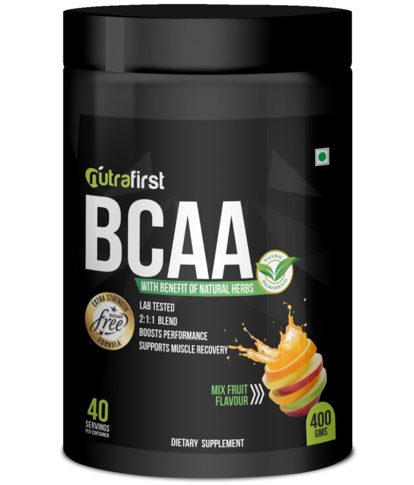     			Nutrafirst BCAA Powder, for Pre/Post/Intra Advance Workout Supplement, Muscle Recovery & Endurance Enriched with BCAA with Herbs and Mixed (1 X 400g)