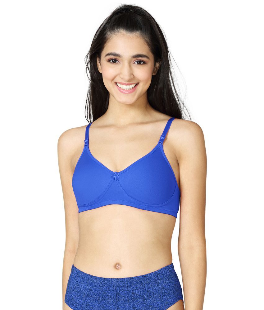     			VStar Cotton Blend Non Padded Women's T-Shirt Bra ( Blue )