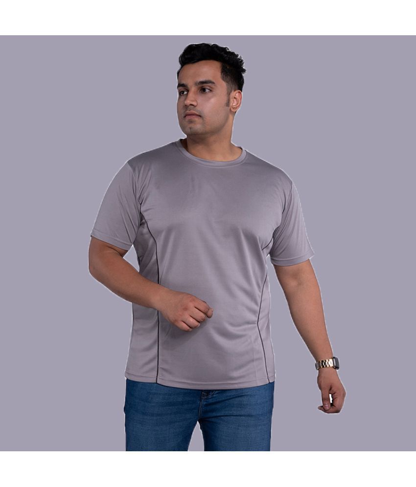     			Xmex - Light Grey Polyester Regular Fit Men's T-Shirt ( Pack of 1 )