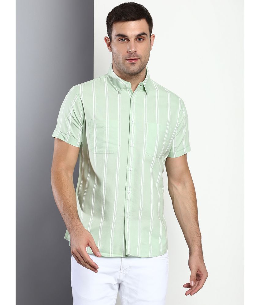     			Dennis Lingo - Green 100% Cotton Slim Fit Men's Casual Shirt ( Pack of 1 )
