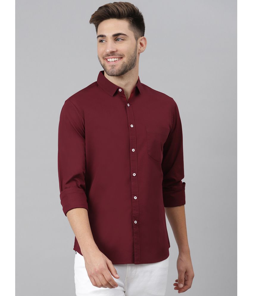     			Dennis Lingo - Red 100% Cotton Slim Fit Men's Casual Shirt ( Pack of 1 )