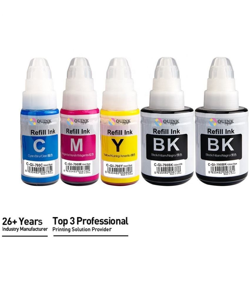 QUINK G790 INK Multicolor Color and Black Cartridge for G1000, G1010, G1100, G2000, G2002, G2010,G2100,G3010,G3012,G3100,G4000,G4010 Printers