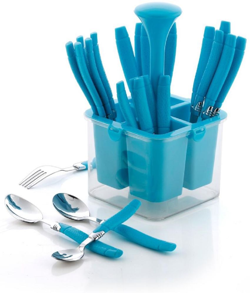     			Analog kitchenware - Dark Blue Stainless Steel Cutlery Set ( Pack of 1 )