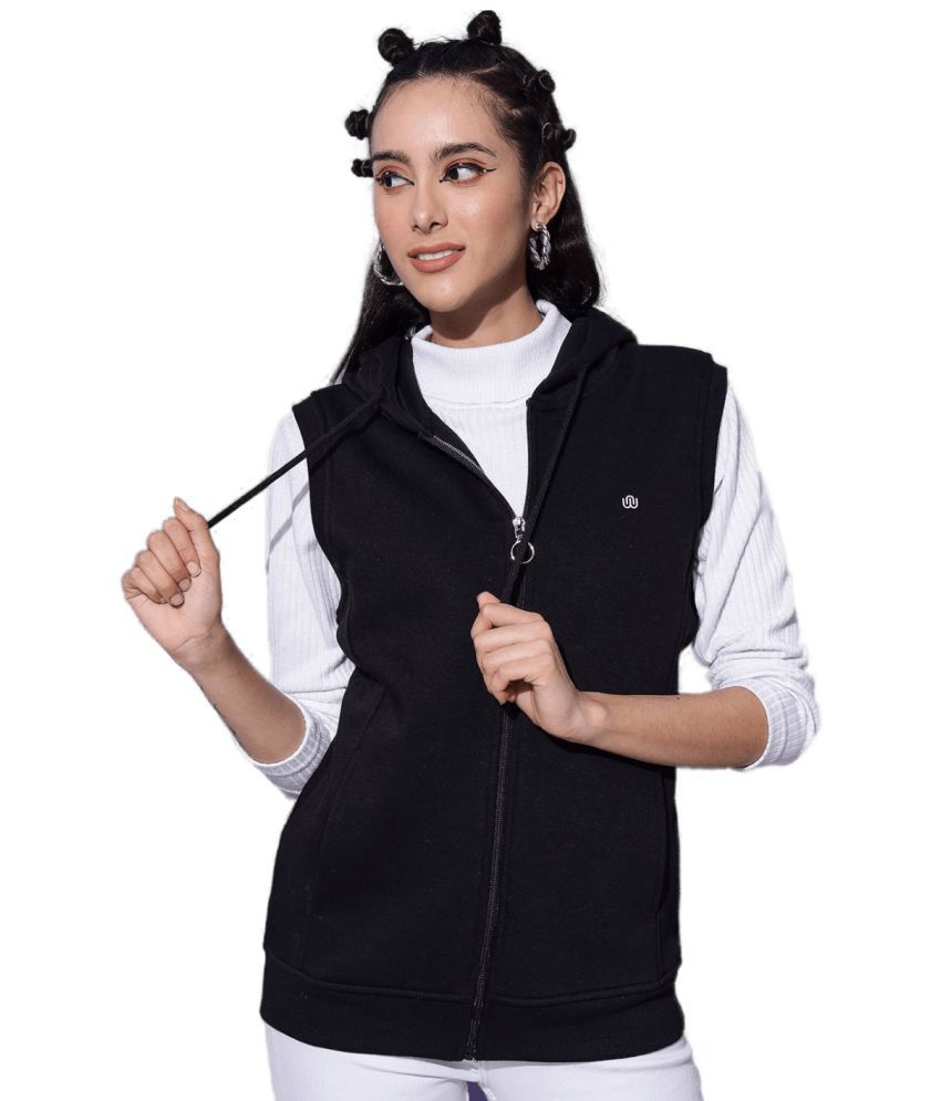     			TAB91 Cotton - Fleece Black Zippered Sweatshirt