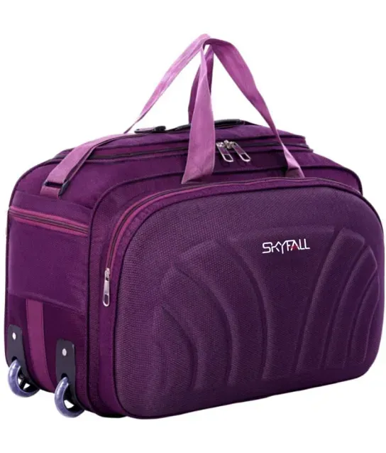 FALCON PLUS Purple S Below 60cm Check in Soft Globe Luggage