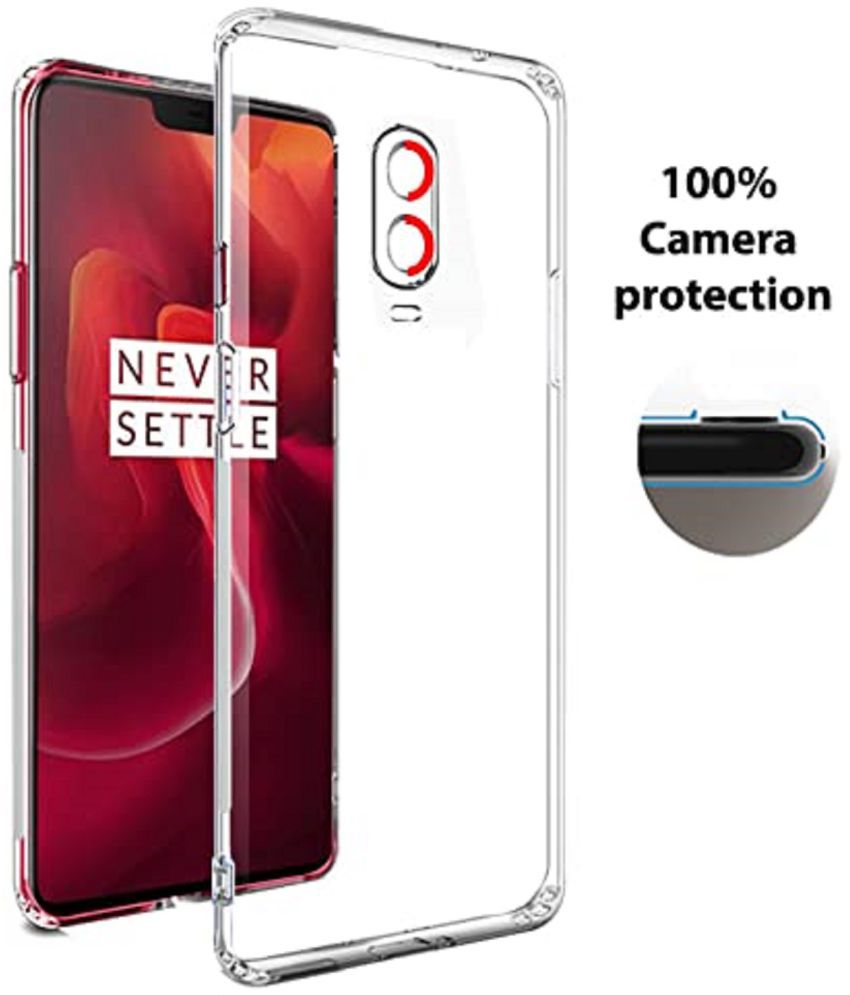     			Case Vault Covers - Transparent Silicon Silicon Soft cases Compatible For OnePlus 6T ( Pack of 1 )