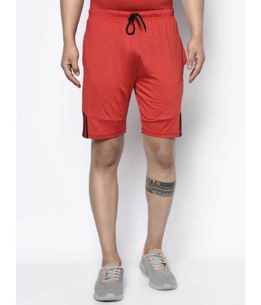     			Glito - Red Polyester Men's Shorts ( Pack of 1 )