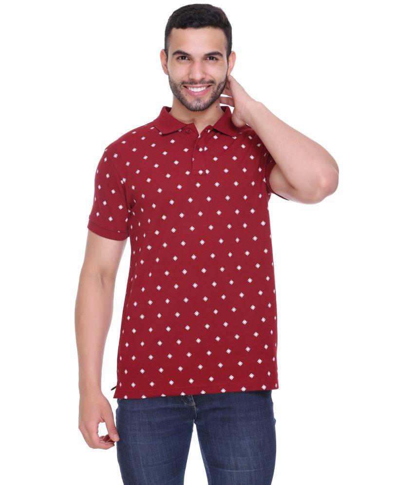     			RF RAVES - Maroon Cotton Regular Fit Men's Polo T Shirt ( Pack of 1 )