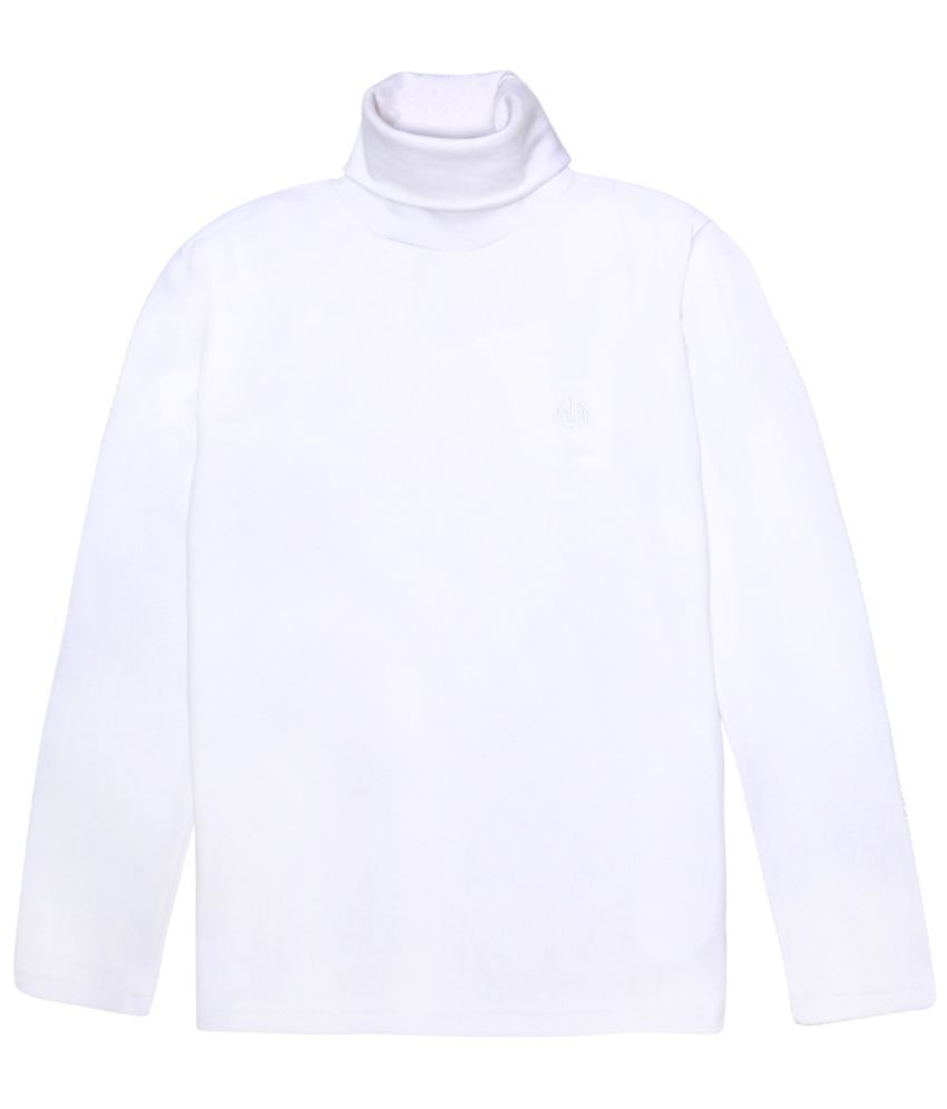 CHIMPRALA - White Cotton Blend Boy's T-Shirt ( Pack of 1 )