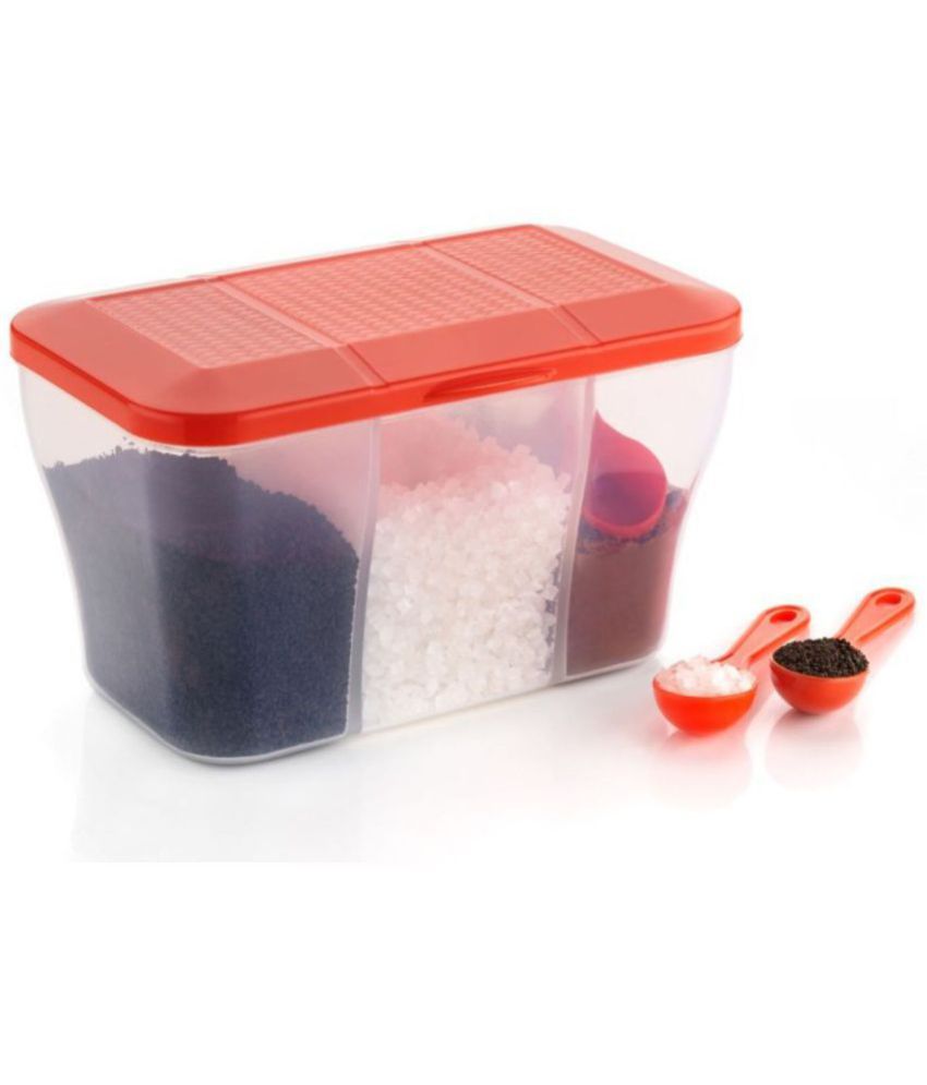     			HOMETALES - Polyproplene Red Pickle Container ( Set of 1 - 1100 )