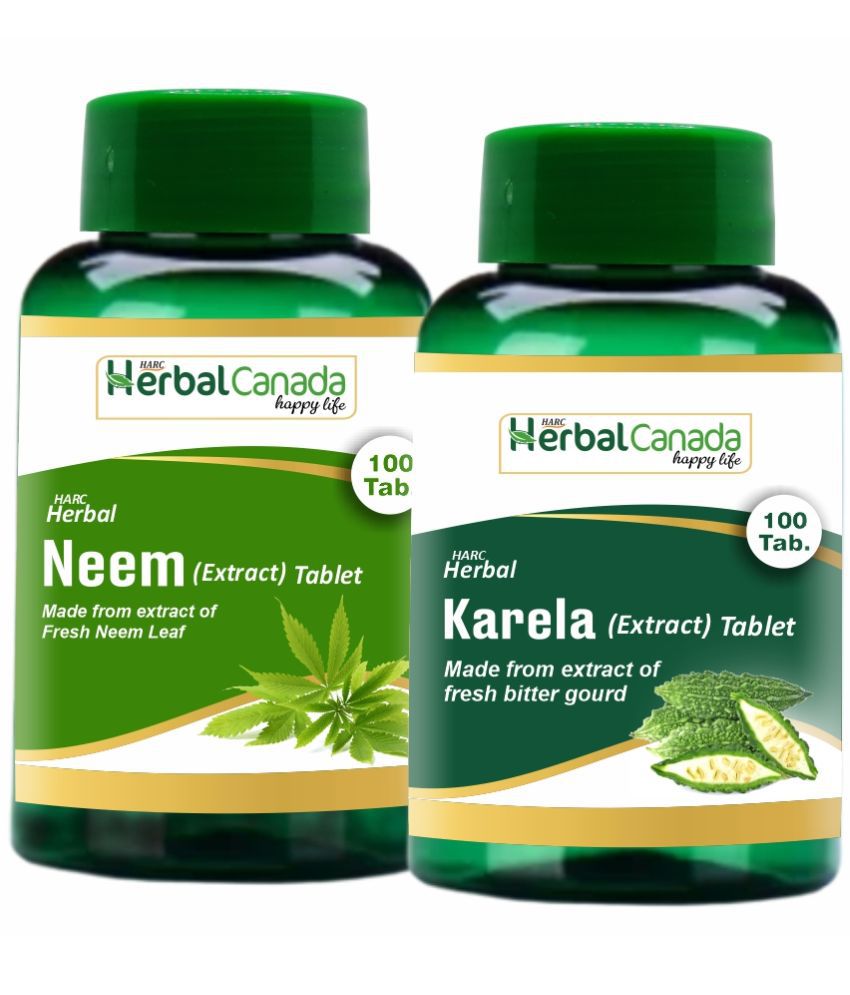     			Herbal Canada Neem(100Tab) + Karela (100Tab) Tablet 200 no.s Pack Of 2