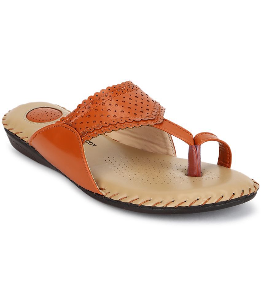     			ORTHO JOY - Brown Women's Flats