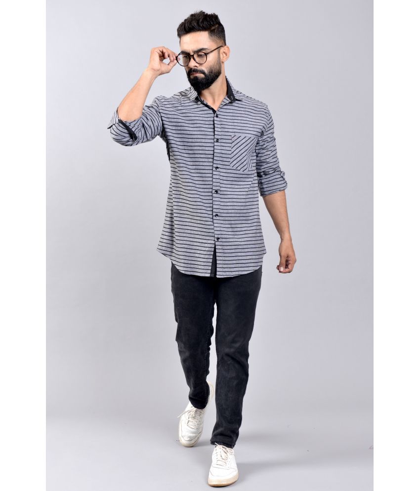     			ZAMAISHA - Grey 100% Cotton Regular Fit Men's Casual Shirt ( Pack of 1 )
