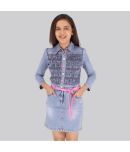 Cutecumber Denim Shirt Dress For Girls ( Pack of 1 , Blue )