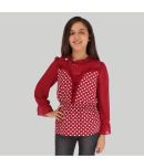 Cutecumber Pack of 1 Girls Georgette Top ( Maroon )