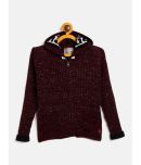 Duke Pack of 1 Boys Acrylic Cardigan Sweater ( Maroon )