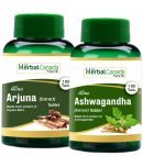 Herbal Canada Arjuna(100Tab) + Ashwagandha(100Tab) Tablet 200 no.s Pack Of 2