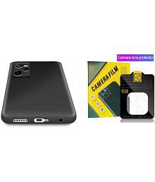 Kosher Traders - Black Silicon Combo of Shock Proof Case with Camera Cover Compatible For Realme U1 ( Pack of 2 )