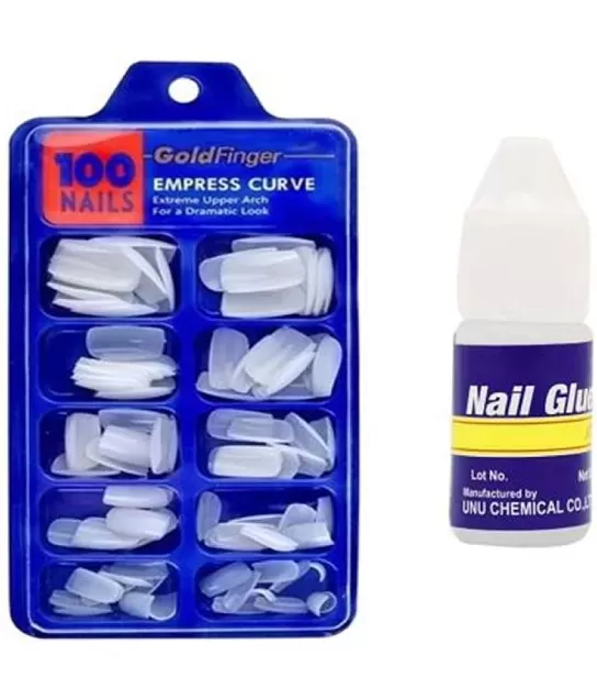 AKJCOSMETICS NAKLI NAKHUN Clear Transparent Artificial Nail Fake acrylic  Nails With glue Price in India - Buy AKJCOSMETICS NAKLI NAKHUN Clear  Transparent Artificial Nail Fake acrylic Nails With glue online at Shopsy.in