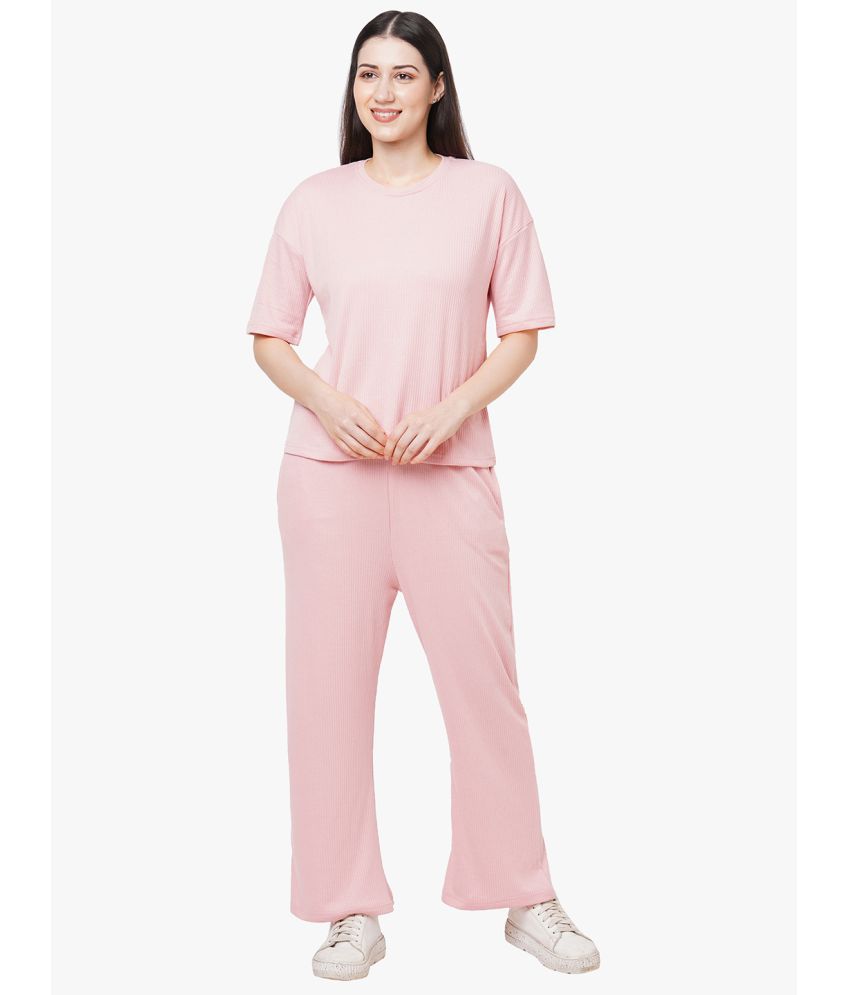     			BLANCD - Pink Polyester Women's Nightwear Nightsuit Sets ( Pack of 1 )