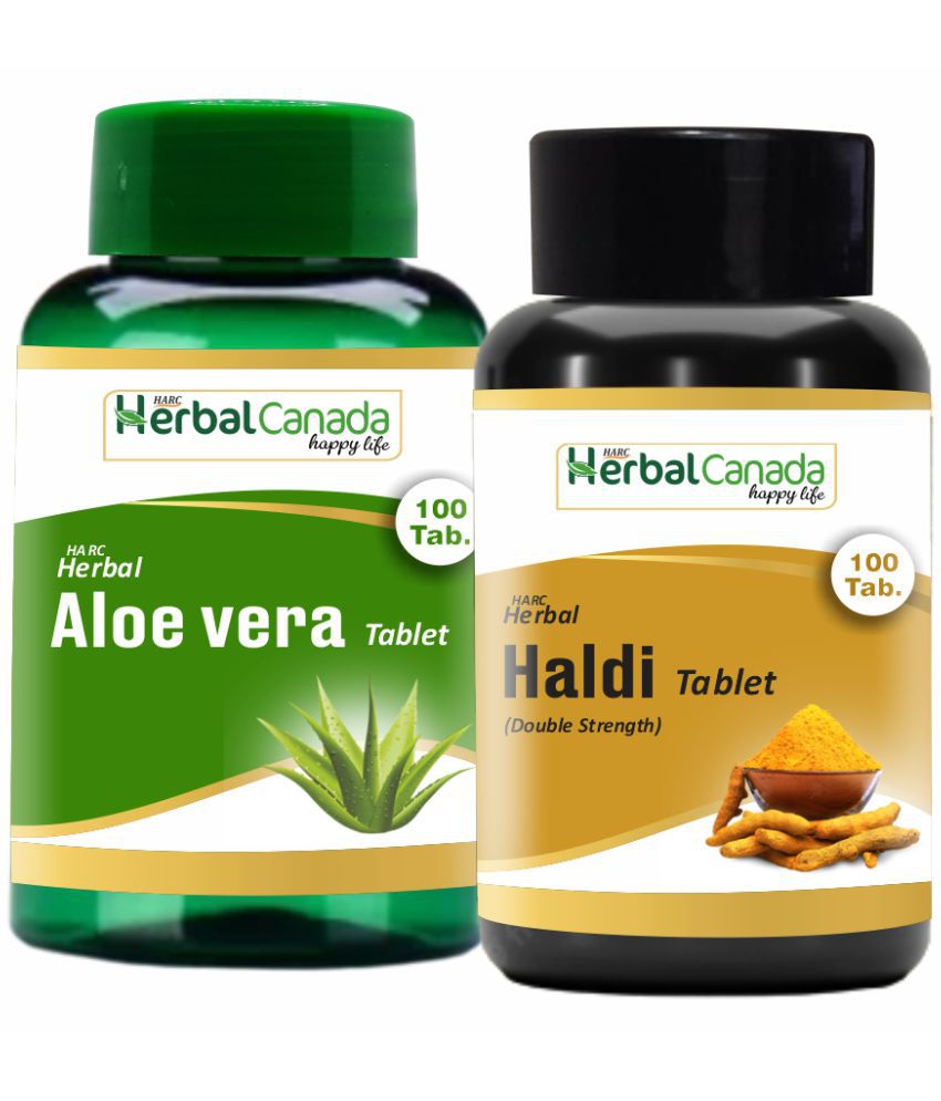     			Herbal Canada Aloe vera(100Tab) + Haldi(100Tab) Tablet 200 no.s Pack Of 2