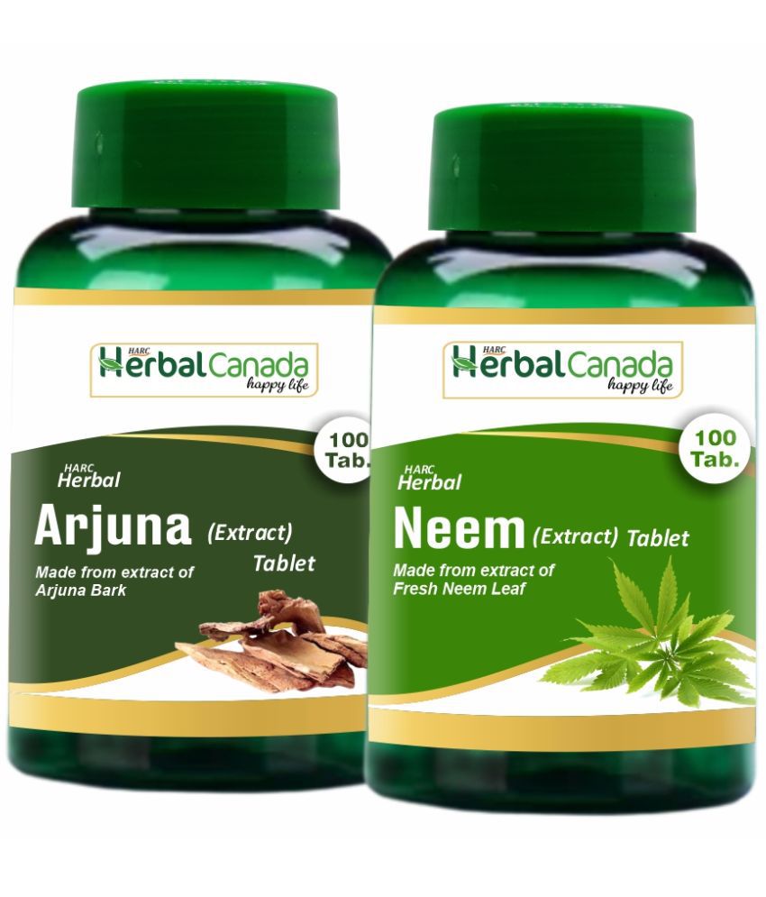     			Herbal Canada Arjuna(100Tab) + Neem(100Tab) Tablet 200 no.s Pack Of 2