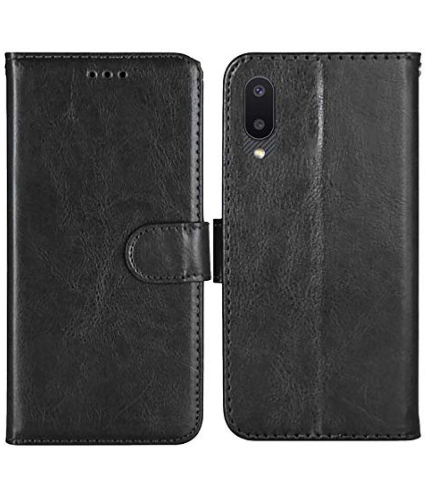     			Kosher Traders - Black Artificial Leather Flip Cover Compatible For Tecno Spark Power 2 ( Pack of 1 )