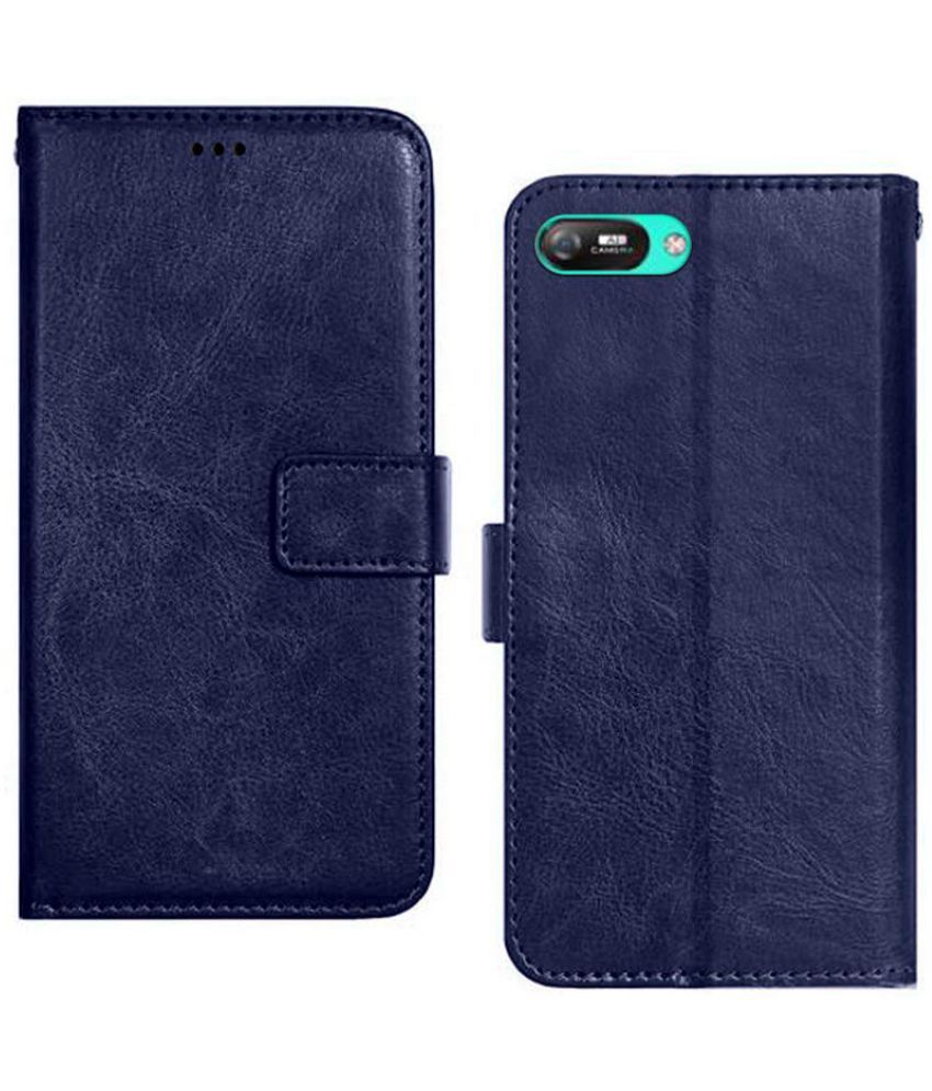     			Kosher Traders - Blue Artificial Leather Flip Cover Compatible For Itel A26 ( Pack of 1 )