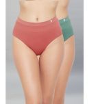 C9 Airwear - Multi Color Nylon Solid Women's Briefs ( Pack of 2 )