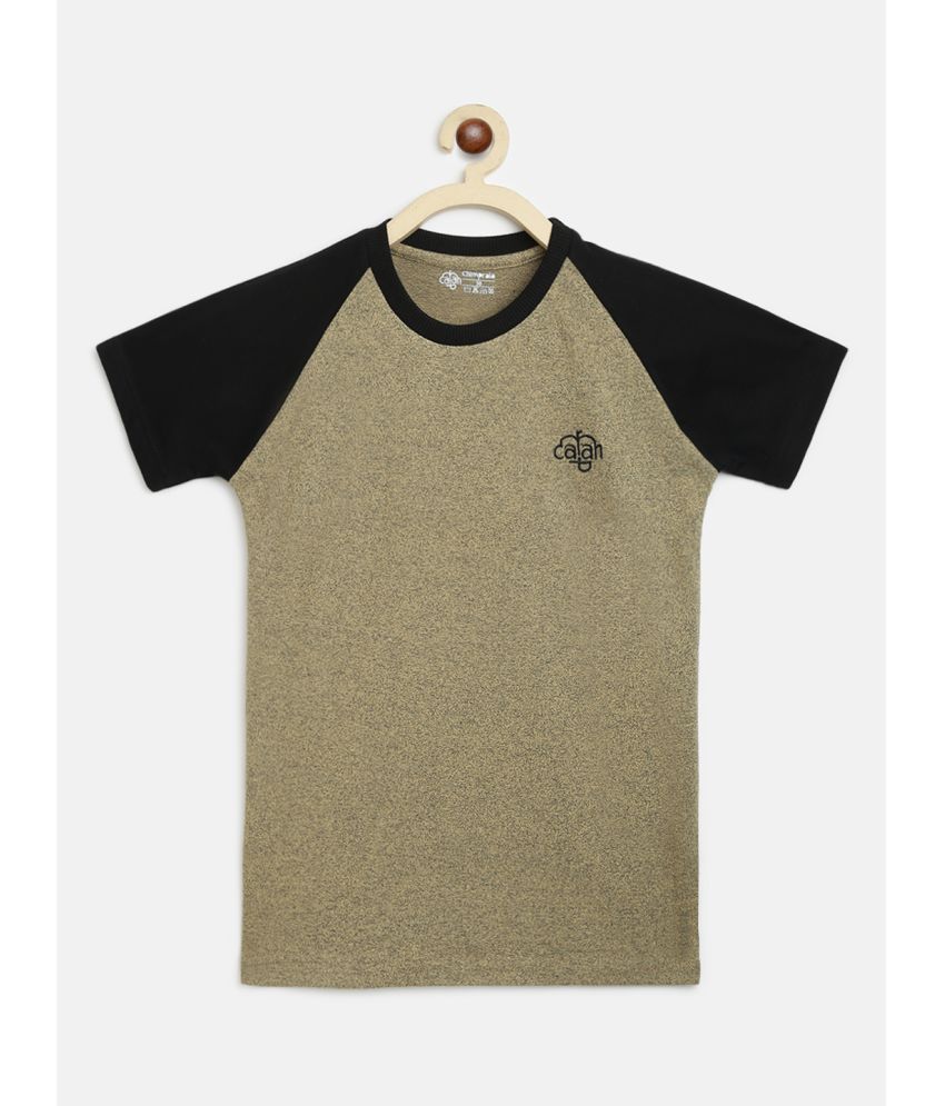 CHIMPRALA - Beige Cotton Boy's T-Shirt ( Pack of 1 )