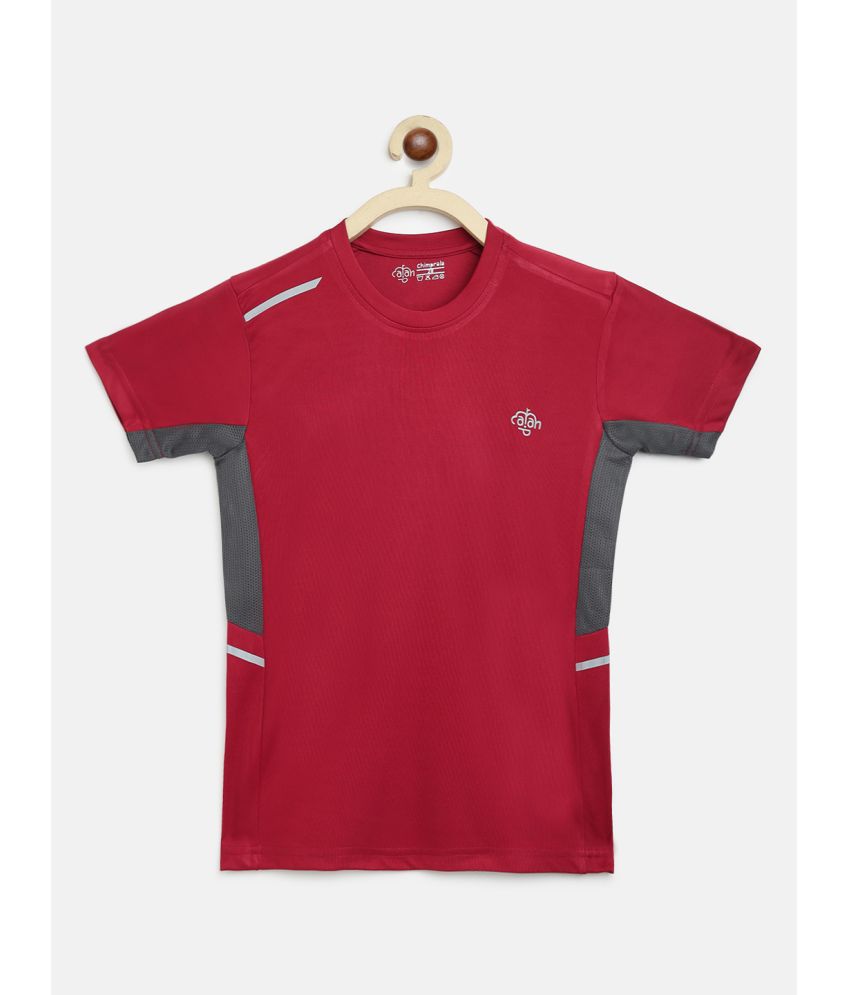 CHIMPRALA - Maroon Polyester Boy's T-Shirt ( Pack of 1 )