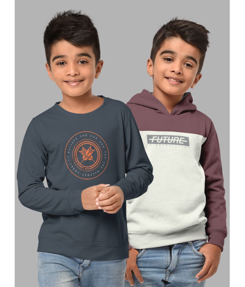     			HELLCAT Pack of 2 Boys Cotton Blend Sweatshirt ( Multicolor3 )